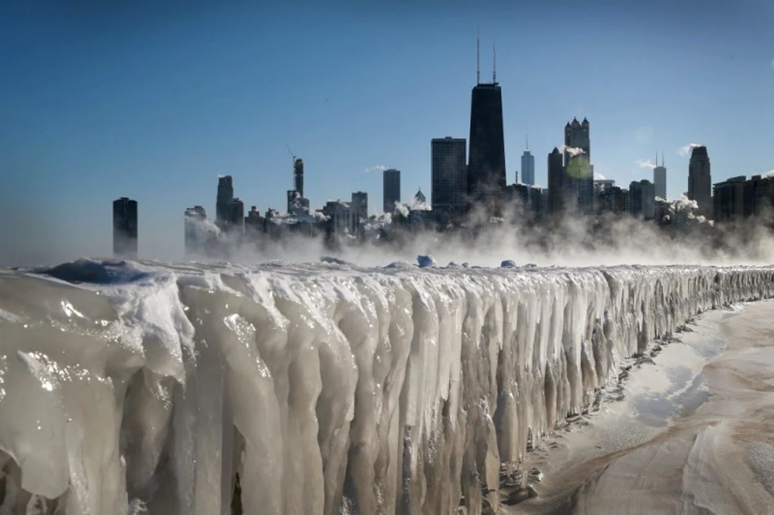 Lacul Michigan a înghețat complet, în 2014
