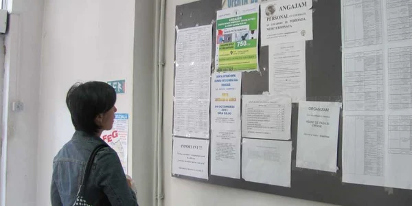 La nivel de judeţ sunt disponibile 54 de locuri de muncă vacante