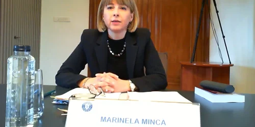 Marinela Mincă FOTO captură video de la interviul la Ministerul Justiției
