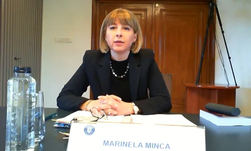 Marinela Mincă FOTO captură video de la interviul la Ministerul Justiției