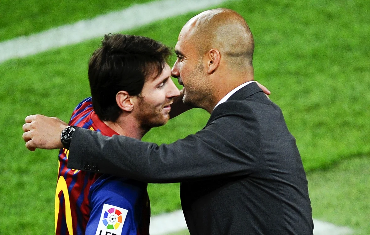 
    Lionel Messi are o relație specială cu Pep Guardiola, antrenorul lui Manchester CityFoto: Guliver / GettyImages  