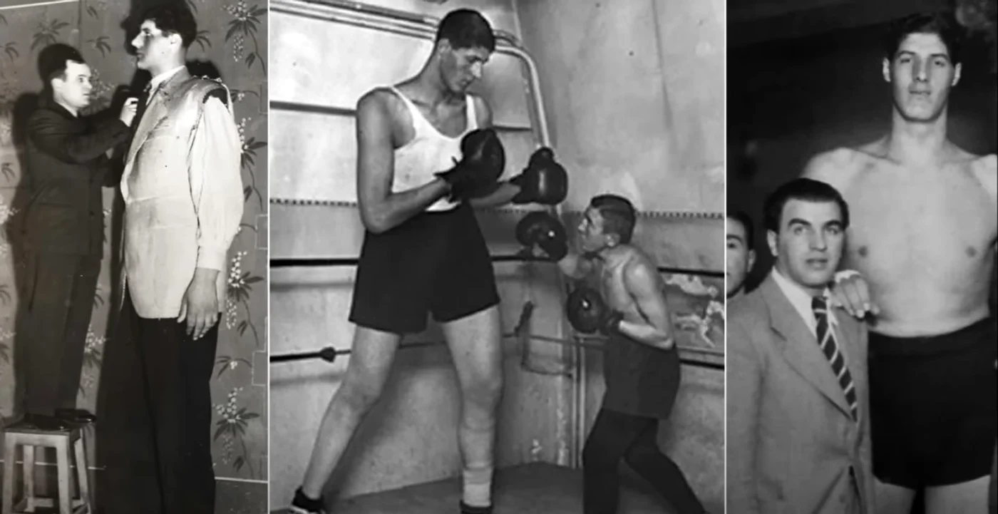 Gogea Mitu, cel mai mare boxer din istoria acestui sport și cel mai înalt român /Foto: Captură video