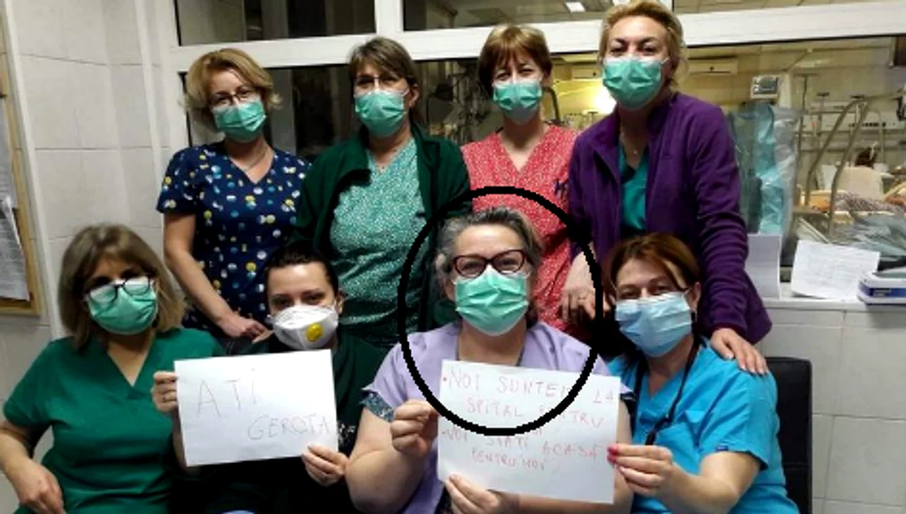 L aînceputul epidemiei de coronavirus, dr. Alida Moise și colegele ei de la spitalul Gerota îi sfătuiau pe români să stea acasăfoto: arhiva proprie/Facebook