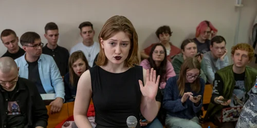Daria Kozireva condamnata pentru discreditarea armatei ruse FOTO Profimedia jpg