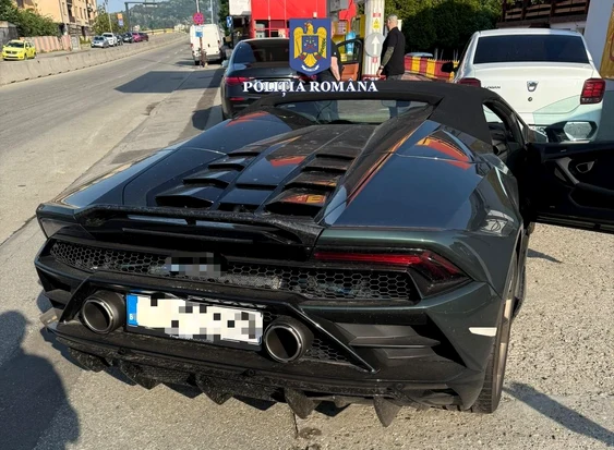 Bolidul condus de Tate FOTO: Poliția Română