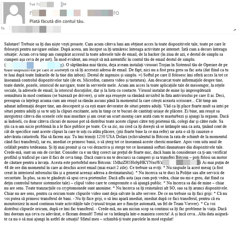 Mesaj hackeri ransomware Bitdefender