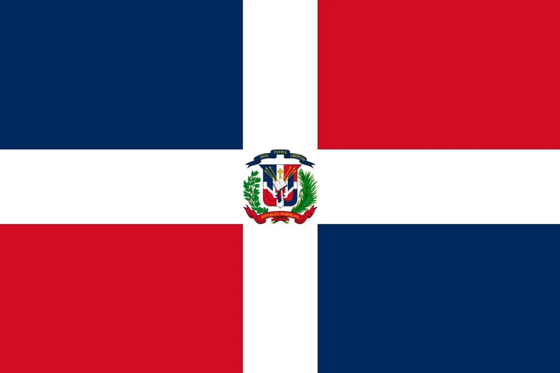 Drapelul Republicii Dominicane.