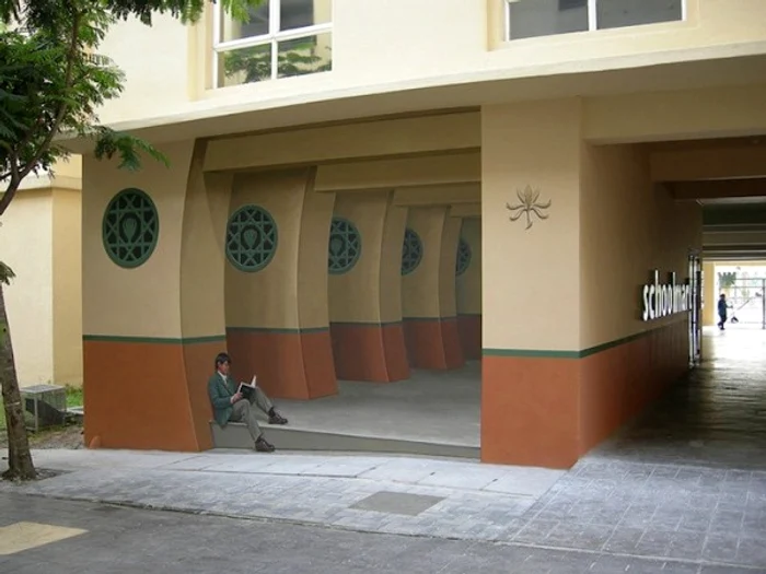 Pictură 3D pe perete