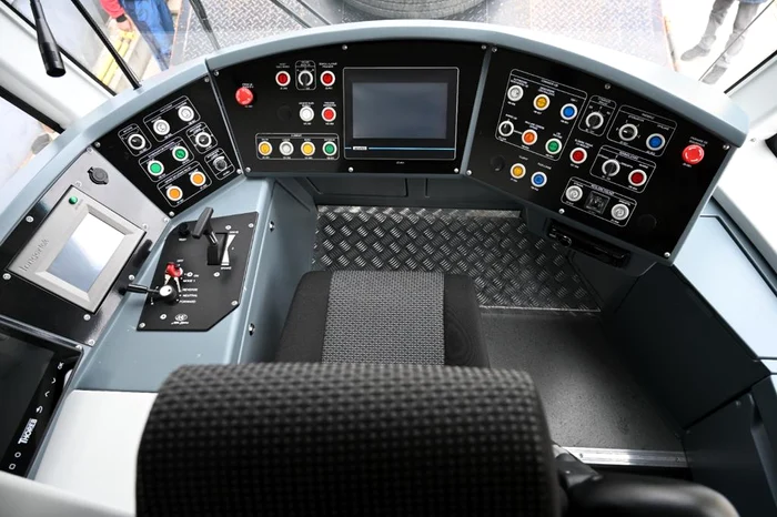 Bordul tramvaiului care va circula prin București. Foto: aradon.ro