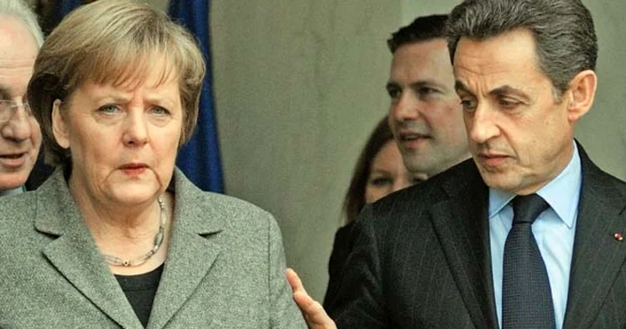 Nicolas Sarkozy şi Angela Merkel, „părinţii“ tratatului  fiscal  