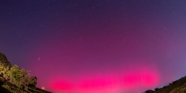 Aurora boreală, la Târgoviște. FOTO Valentin Grigore