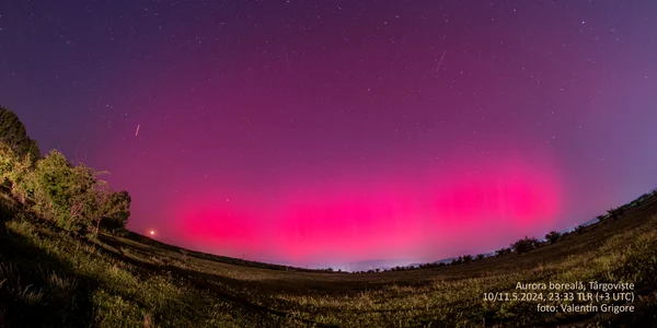 Aurora boreală, la Târgoviște. FOTO Valentin Grigore