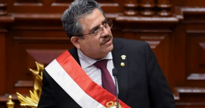 Preşedintele interimar Manuel Merino şi-a dat demisia FOTO: bbc.com