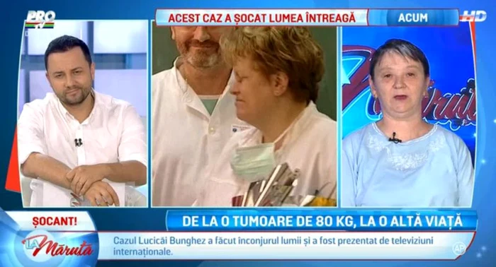 Lucoca Bunghet a scăpat în 2004 de o tumoare care cântărea 72 de kilograme