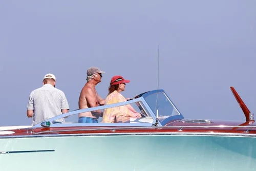 Queen Silvia, king Carl XVI Gustaf of Sweden boating   Saint Tropez jpeg