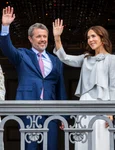 Regele Frederik al X lea al Danemarcei cu Regina Mary, Prințul Vincent și Prințesa Josephine, Foto GettyImages (1) jpg