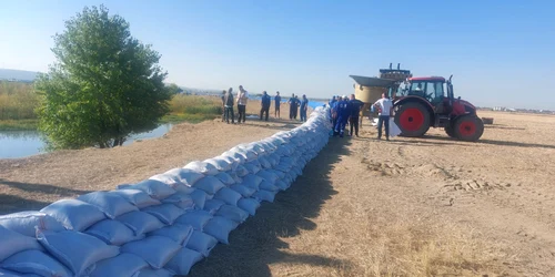 dig din saci de nisip la Islaz foto adevarul jpeg