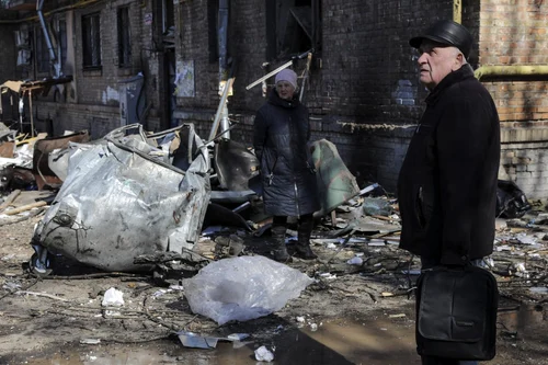 Razboi în Ucraina 18-19 martie 2022 distrugeri refugiati distrugeri adapost metrou FOTO EPA-EFE