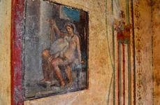 O frescă erotică descoperită la Pompei, prezentată publicului pentru prima dată / FOTO jpeg