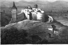 Castelul Corvinilor, desen de epocă (foto: Muzeul Castelul Corvinilor)