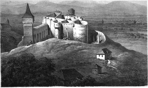 Castelul Corvinilor, desen de epocă (foto: Muzeul Castelul Corvinilor)