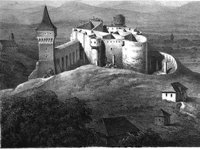 Castelul Corvinilor, desen de epocă (foto: Muzeul Castelul Corvinilor)