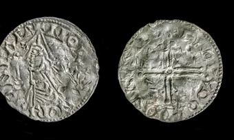 Moneda descoperită în tezaurul de la Mørstad 