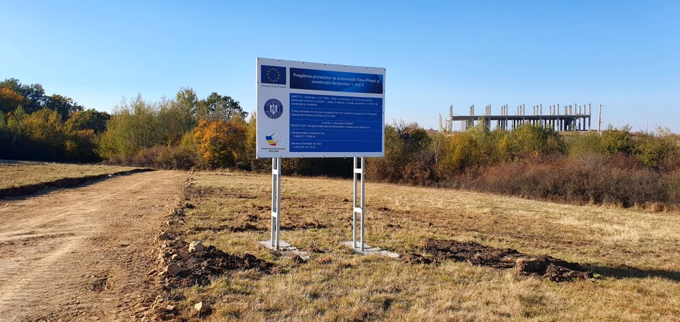 În toamnă, au început lucrările pentru organizarea de șantier a Autostrăzii Sibiu-Pitești
