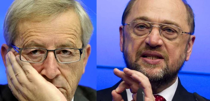 Preşedintele Comisiei Europena, Jean-Claude Juncker şi preşedintele Parlamentului European, Martin Schulz