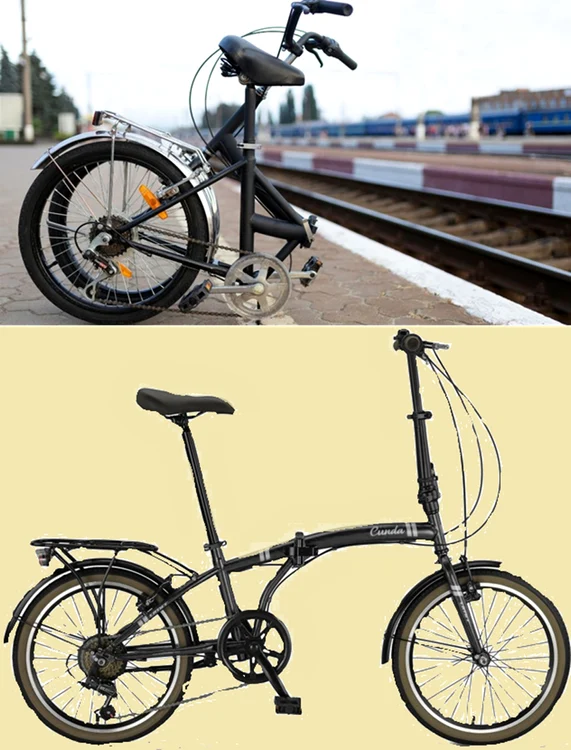 Bicicletă pliabilă Bottari 20 inch, cadru oțel, 6 viteză, frâne V brake Colaj DMS