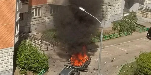 general rus ucis după ce mașina sa a explodat  Foto   Captură video X jpg