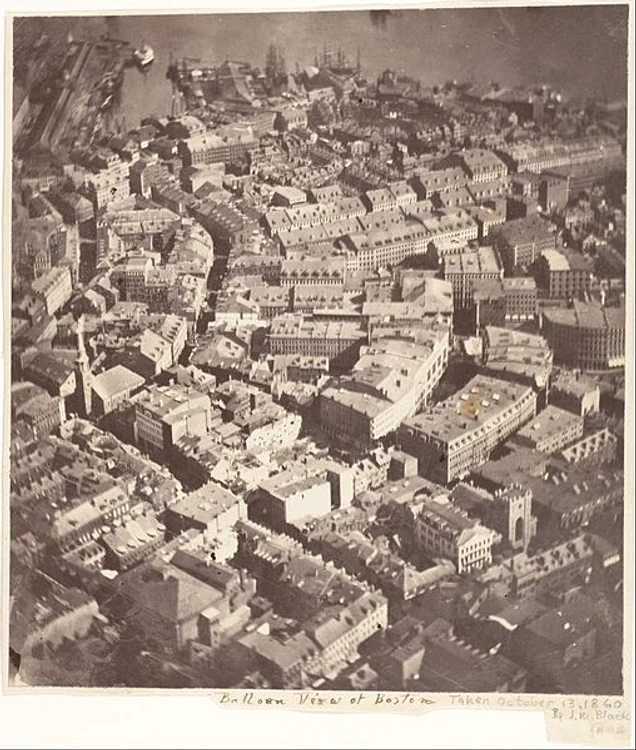 Prima fotografie aeriană, Boston, 1860/FOTO: Boston Magazine
