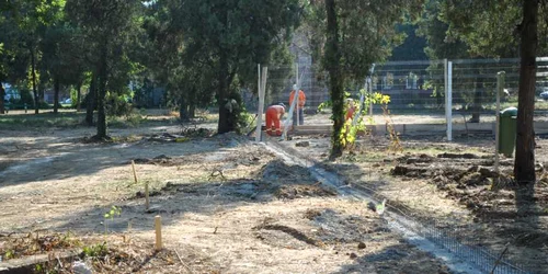 Se lucrează în Parcul Liniştii