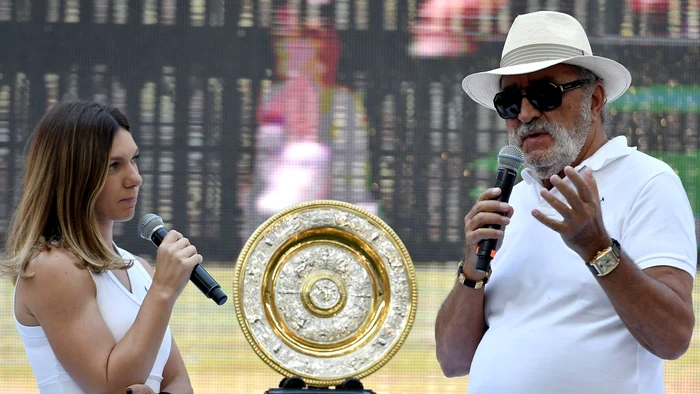 Simona Halep și mentorul său, Ion Țiriac. Foto Facebook