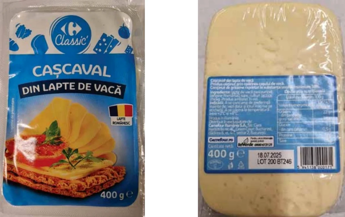 Un lot de caşcaval din lapte de vacă a fost retras de la vânzare Foto: ANSVSA