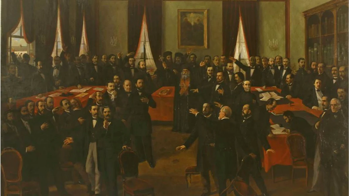 Tabloul lui Theodor Aman: „Proclamarea Unirii (24 Ianuarie 1859)” jpeg