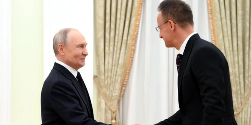 Putin l a primit pe ministrul maghiar de externe Peter Szijjarto la Moscova FOTO EPA EFE jpg