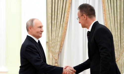 Putin l a primit pe ministrul maghiar de externe Peter Szijjarto la Moscova FOTO EPA EFE jpg