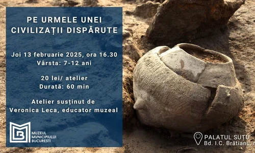 „Pe urmele unei civilizații dispărute” - atelier interactiv pentru copii la Palatul Suțu