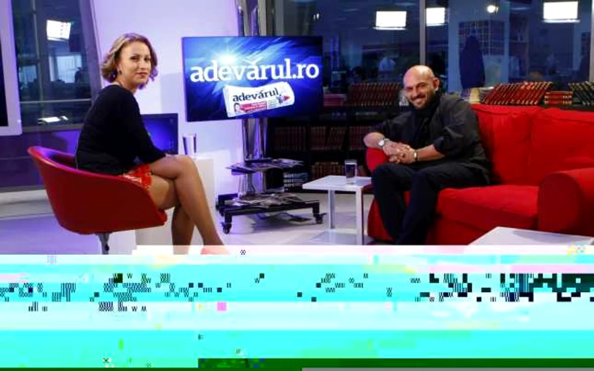 Alin Gălăţescu, alături de Adriana Mariş, realizator Adevărul Live FOTO David Muntean