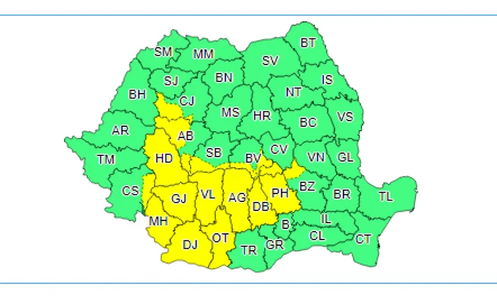 calarasi harta cod galben FOTO meteoromania.ro