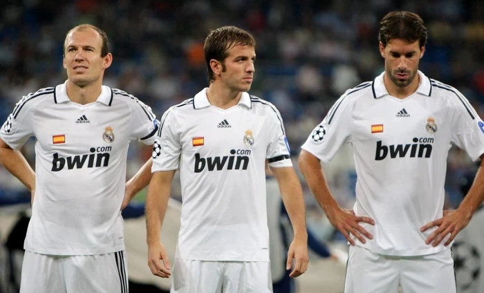 Tripleta olandeză Robben - var der Vaart - van Nisterooy, la Real, în 2010. Foto Real Madrid