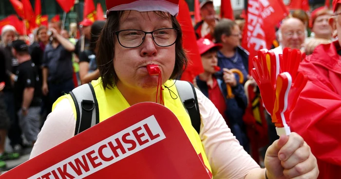 Protest pentru „schimbare politică” în Frankfurt FOTO Reuters