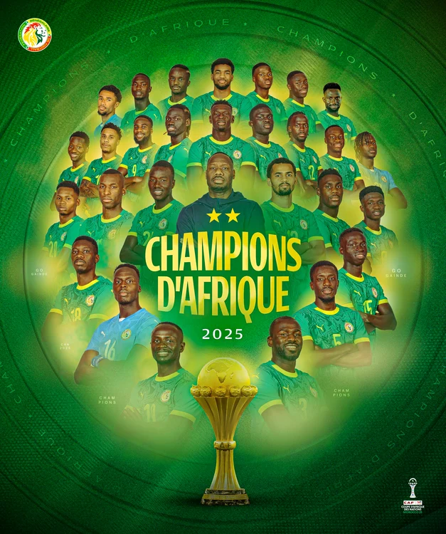 Senegal este noua campioană a Africii. Foto Facebook FSF