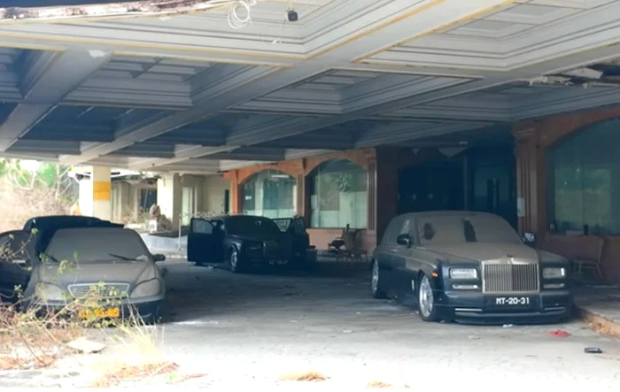 Mașini de lux, într-un hotel părăsit FOTO: Captura piața.auto