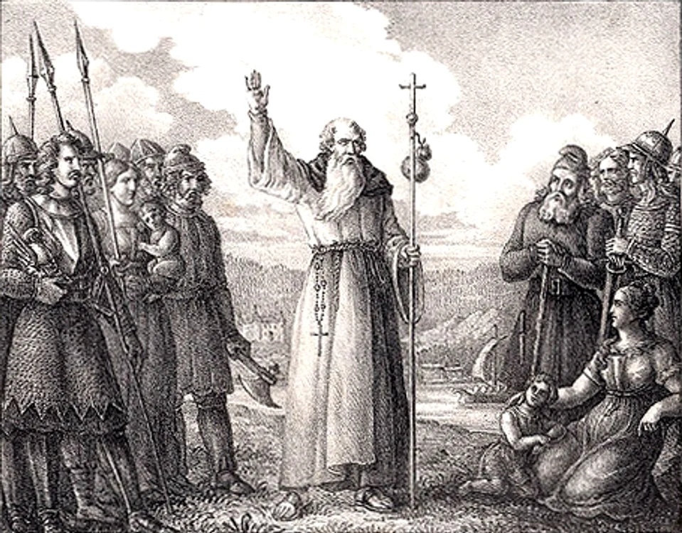 Ansgarius predikar Christna laran i Sverige by Hugo Hamilton jpg jpeg