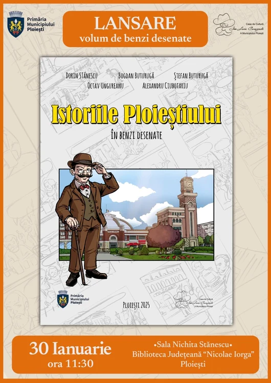 Lansarea volumului „Istoriile Ploieștiului în benzi desenate” (© Casa de Cultură „Ion Luca Caragiale”)