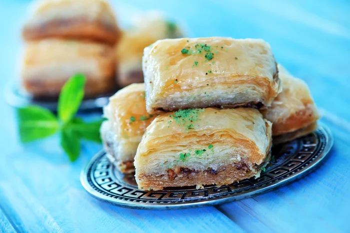 42224361   sweet turkish desert with honey and nuts jpeg