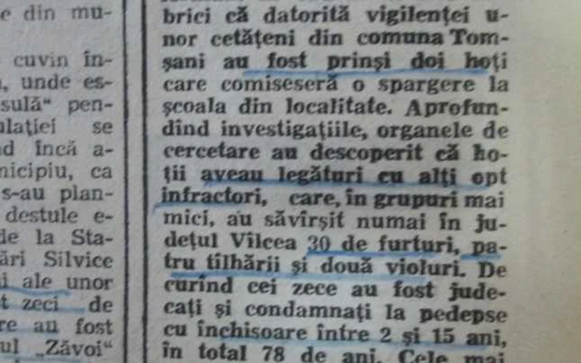 Cum erau prezentate în presa locală violurile şi alte infracţiuni comise în perioada comunistă