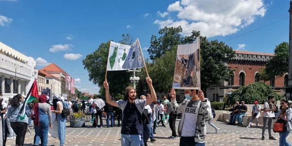 Miting pro Palestina de la Timişoara FOTO Ş.Both